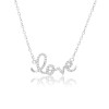 TILO JEWELRY Solid 925 Sterling Silver Love Letters Script Pave