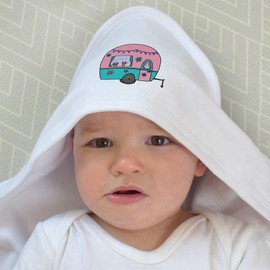 Azeeda 'Caravan Fun' Baby Hooded Towel (HT00035149)