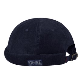 Clakllie Rolled Cuff Retro Beanie Hat Men's Trawler Brimless Hats Skullcap Sailor Caps Work Beanie Harbour Cap,Navy Blue