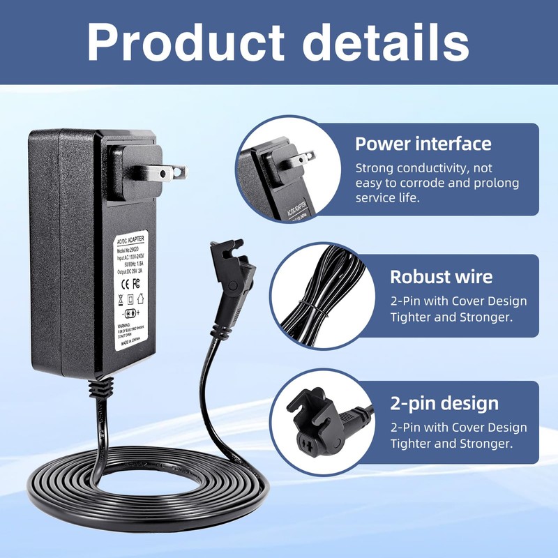 29V Dual Motor Power Supply Kit, Universal Recliner Power Cord