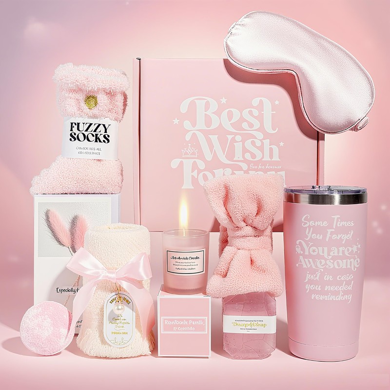 Regalos de Cumpleaños para Mujer, Canasta de Spa Relajante para