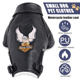 Warm Dog Jackets Winter Dog Coats Jackets for Small and Medium Sized Dogs Windproof and Waterproof Puppy Jackets Cool Pet Dog Clothes Dog Leather Jackets Chihuahua Clothes Yorkie Clothes Black XXL