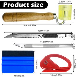 ELLECILA Wallpaper Smoothing Tool Kits, Wallpaper Kit, Multi-Function Smoothing Tool Set for Peel and Stick Contact Paper Vinyl Window Film Car Wrap
