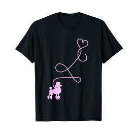 1950's Sock Hop Costume T-Shirt - Dog Cute Poodle Heart T-Shirt