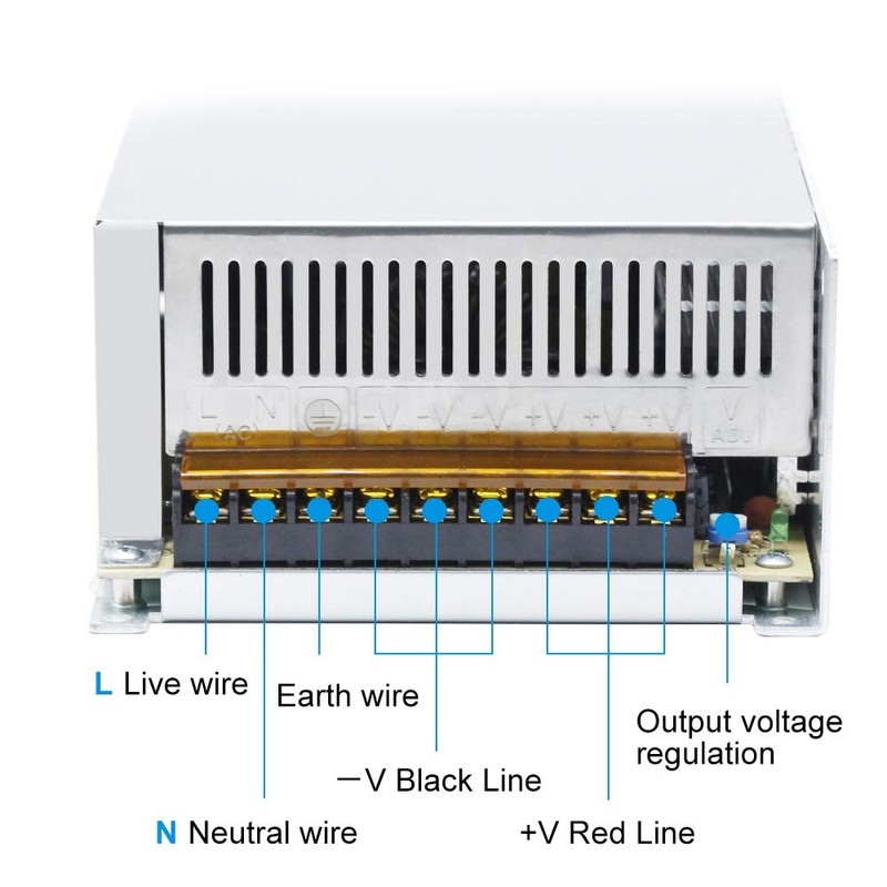 inShareplus 12V 500W DC Switching Power Supply, 41.6A Universal Regulated
