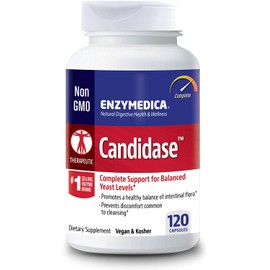 Enzymedica, Candidase, 120 Capsules, Enzyme Supplement to Support Balanced Yeast Levels and Digestive Health, Vegan, 60 Servings