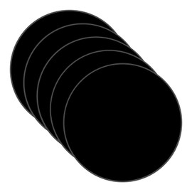 DMJOULI 20cm Acrylic Round Black Perspex Sheet, 1mm Thick, Cut to Size for Home Decor, Painting, Signs and More Craft DIY (5pcs)