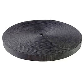 LK Sewing 25 Yards - 1" Black Heavy Nylon Webbing