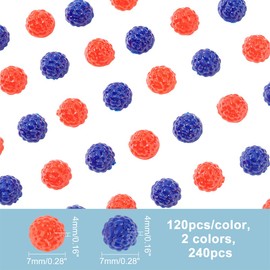 OLYCRAFT 240pcs Miniature Fruit Raspberry 2 Colors for Dollhouse Mini Fruit Doll Lifelike Candy Toy Food Samples Imitation Decoration Props Scene Accessories DIY Dollhouse Accessories Fruit Model