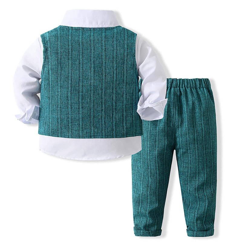 Volunboy Baby Suit Boys' Suit Vest Shirt with Bow Tie