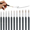 Juego de pinceles de detalle micro de 11 piezas, Pinceles