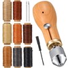 WILLBOND 12 Pcs Leather Sewing Awl Kit Including Handheld Sewing