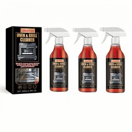 Oven and Grill Cleaner,Heavy Duty Degreaser Cleaner for Oven, Grill, BBQ, Burnt Grease, Floors - All Purpose Cleaner Spray for Household - Color: 3pcs