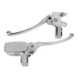 Left Right Brake Master Cylinder Clutch Lever for Honda VT600 VT750 VT1100 VT1300 VTX1300 VF750 Hand Brake Pump Brake Cylinder (Chrome)