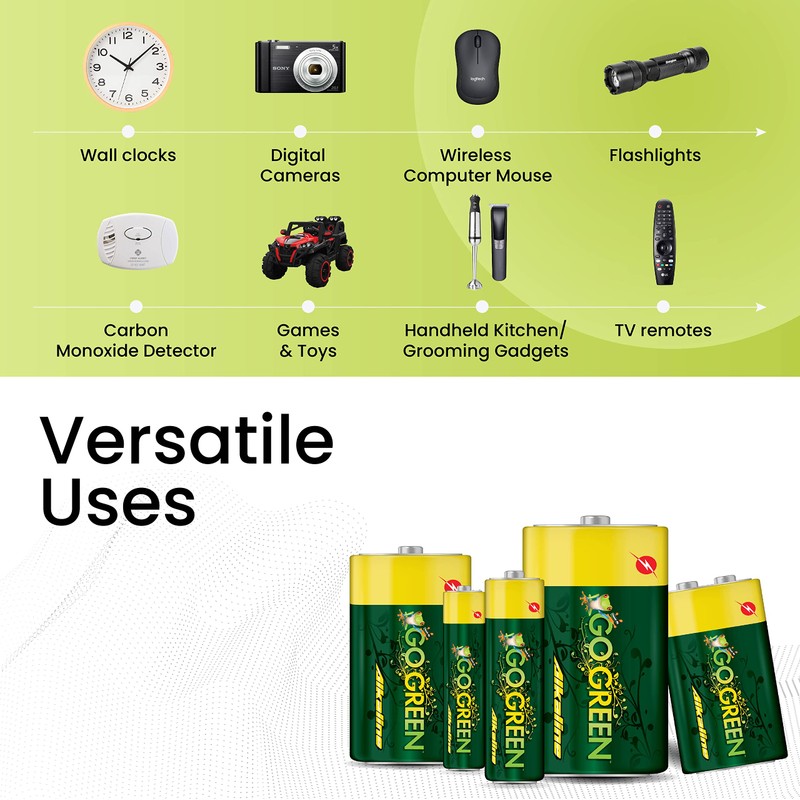GoGreen Power (24001) Eco Friendly Alkaline AA Batteries - No