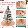 Tree Skirt 48 Inch Sequin Rose Gold Tree Skirt Christmas
