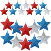 DTOFOOT 48PCS Mini Glitter Resin Star Ornaments Memorial Day Veterans