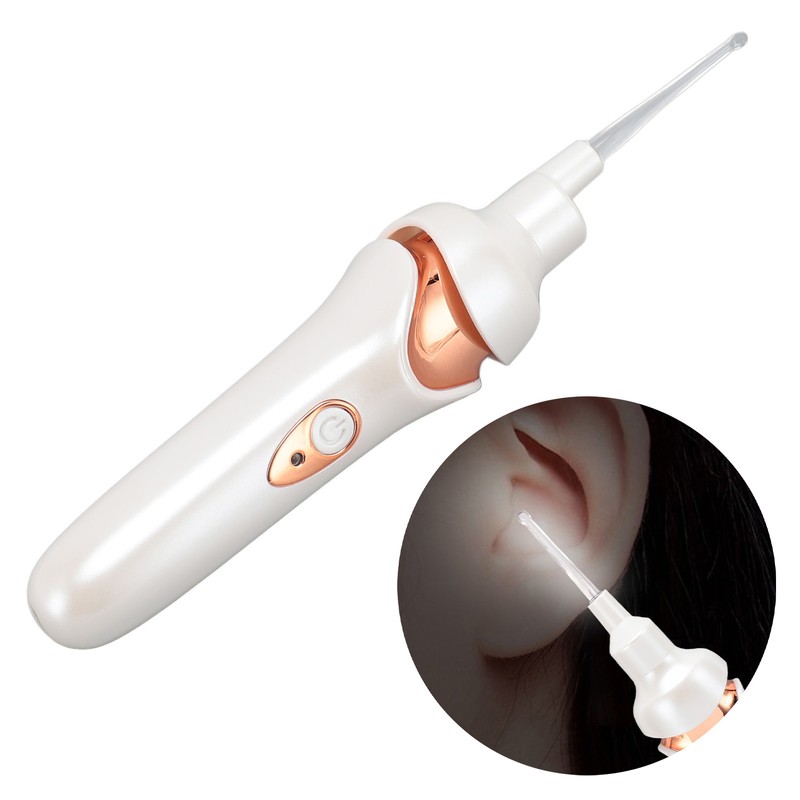 LED Lighted Earpick Set Low Noise Deep Cleansing Electric Ear