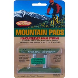 Kool-Stop Fahrrad Bremsschuh Cantilever MTB contoured C1 grün / ceramik