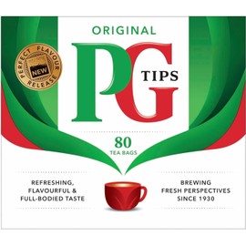 PG Tips 80 Non-Pyramid Teabags Box (Pack of 6)