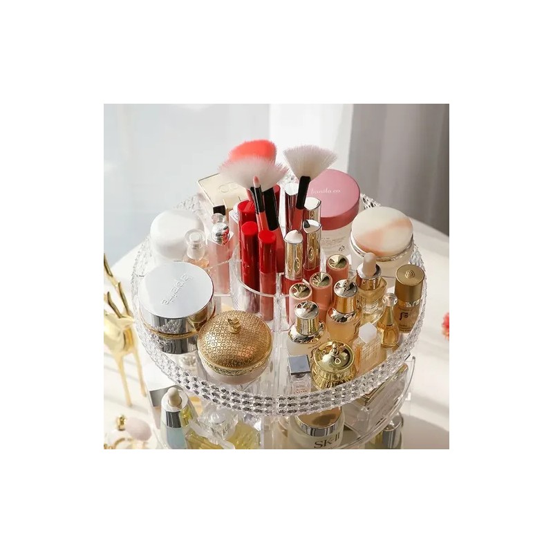 Organizador De Maquillaje Almacenamiento Con Rotación De 360