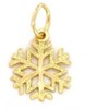 Snowflake Charm 14k Gold 12mm