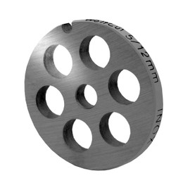 Wolfcut INOX Perforated Disc with 12.0 mm Bores - Compatible with All Standard Meat Grinders Size 5 - e.g.: Bosch MUM4/MUM5 - Alexanderwerk Size 5 - Jupiter Size 5 and Many More