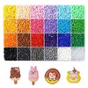 Iron Beads, Set of 24 Colors, 0.1 inch (2.6 mm),
