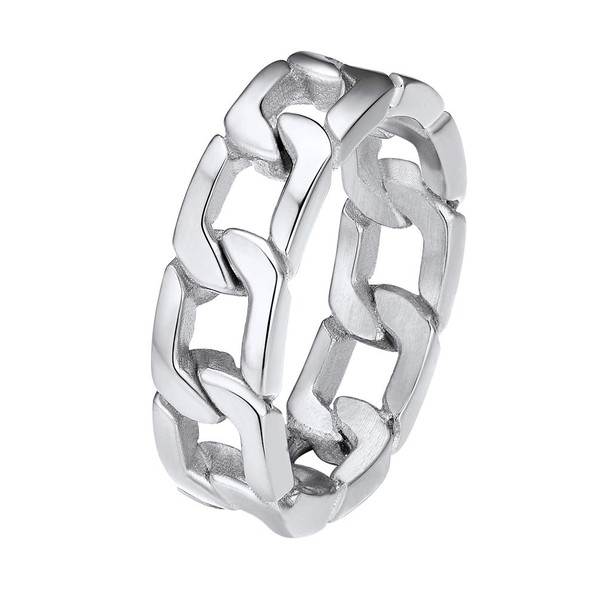 Stainless Steel Rings for Men Ring Man Silver Tone Size