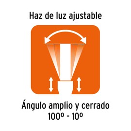 Truper LIRA-130, Linterna LED recargable de aluminio 340 lúmenes