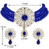 Aheli Kundan Pearl Choker Multi Layered Collar Aretes Set Joyería