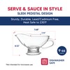 HIC Kitchen Glass Gravy Boat, 9-Ounce Capacity With Dripless Spout