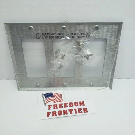 Mulberry 3-Gang Block / GFCI Wall Plate Cover Stainless Steel  #97403
