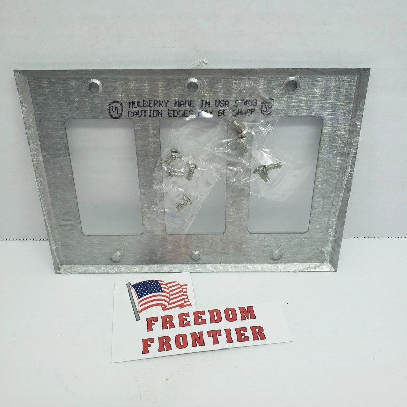 Mulberry 3-Gang Block / GFCI Wall Plate Cover Stainless Steel