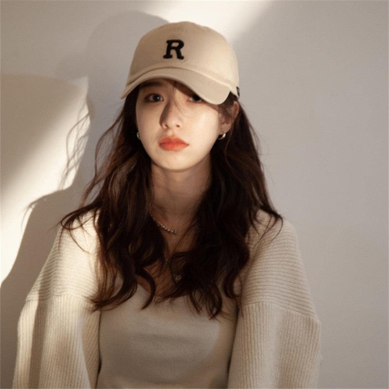JOMA-E Shop Women's Hat, Large Sizes, Deepened Cap, English Letters,