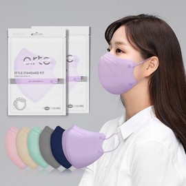 Arte domestically produced bird-shaped color mask, purple, 50 sheets, large / 아르떼 국산 새부리형 컬러 마스크 보라 50매 대형