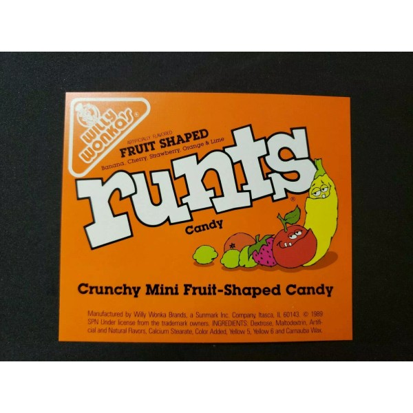 Willy Wonka Vintage Willy Wonka Runts Fruit Shape Candy Vending