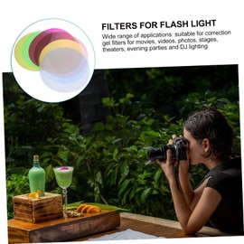 jojofuny 8pcs Filter for Photography Random Gel Filters for Flash Light for Strobe Lights and Creative Effects