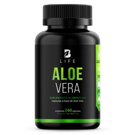 Extracto de Aloe Vera de 240 Cpsulas de Gel 600 mg por porcin. Ingredientes naturales. Aloe Vera B Life.                                              