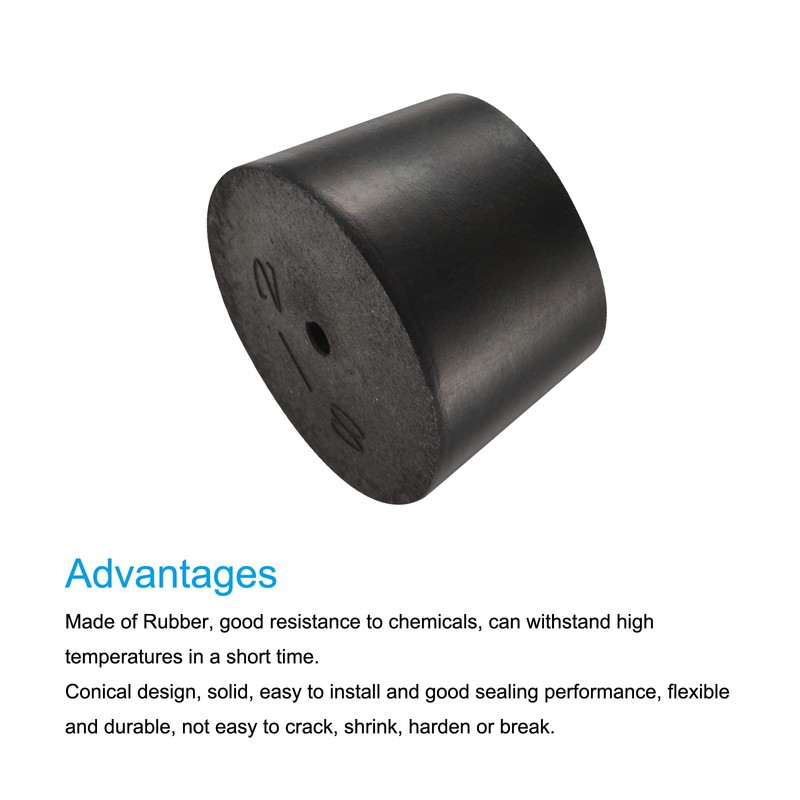 MECCANIXITY Rubber Tapered Plug 33mm to 41mm with Hole Test