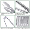 6.85 Inch Stainless Steel Serving Tongs, Metal Kitchen Tongs, Mini
