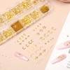 3D Gold Star Moon Mix Nail Decorations 12 styles Nail