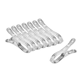 ASK Stainless Steel Clothespins, Medium, 3.5 inches (9 cm), 20 Pieces Clips, Pinch, Rust Resistant, Strong, Windproof, Clothespins, Laundry Supplies, Clothes Drying, Room Drying, Outdoor Drying, Multi-Purpose (20 Pieces, 6 Type A (3.5 inches (9 cm)))