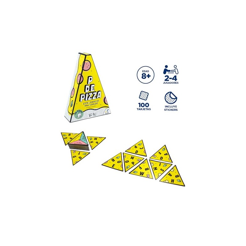 P de Pizza Juego de Cartas para Familia y Amigos