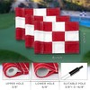 KINGTOP Checkered Golf Flag 8x6 Inch – Red/White Check, 420D