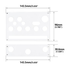 Banworks Transparent Acrylic Protection Cover for Kemper KPP Profiler Player, Effect Pedal Panel Protection Cover Pickguard Set with Magnets JT/XGQMB-01 (Protection Covers Only, 1 Set)
