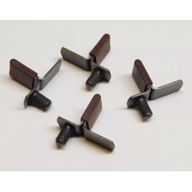 Howard Miller Ridgeway Metal Glass Shelf Clip Curio Cabinet NEW Set of 12 Pieces