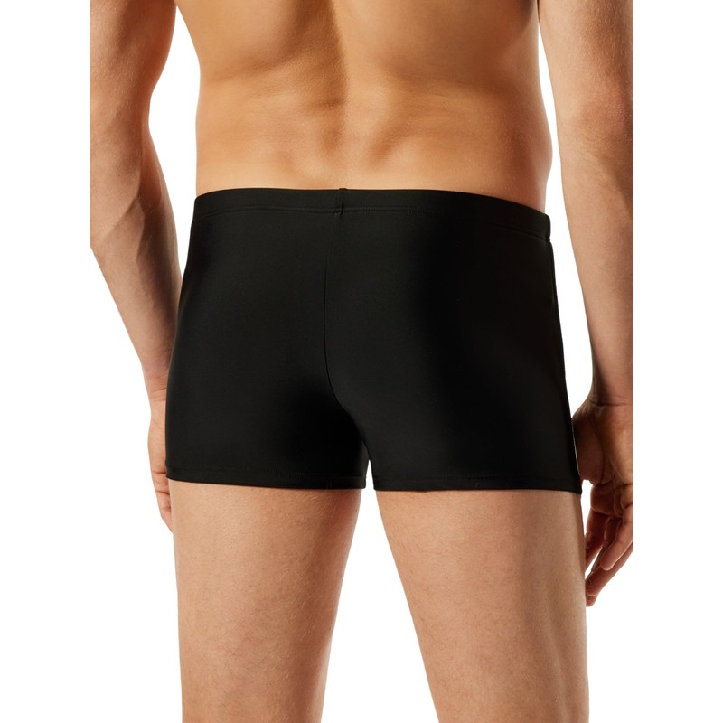 Schiesser Men's Comfort with Leg Swimming Trunks, black