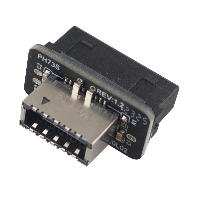 HALJIA USB 3.0 19 Pin to Type E Adapter Vertical