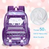 KLFVB Clear Backpack Heavy Duty, 3PCS Girls See Through School